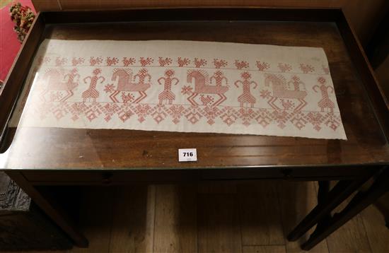 A George III mahogany side table, W.96cm